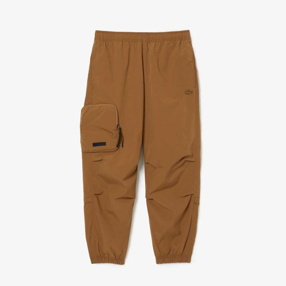 Lacoste Contrast Oversized Branding Trackpants Brown | SKZQ-28734