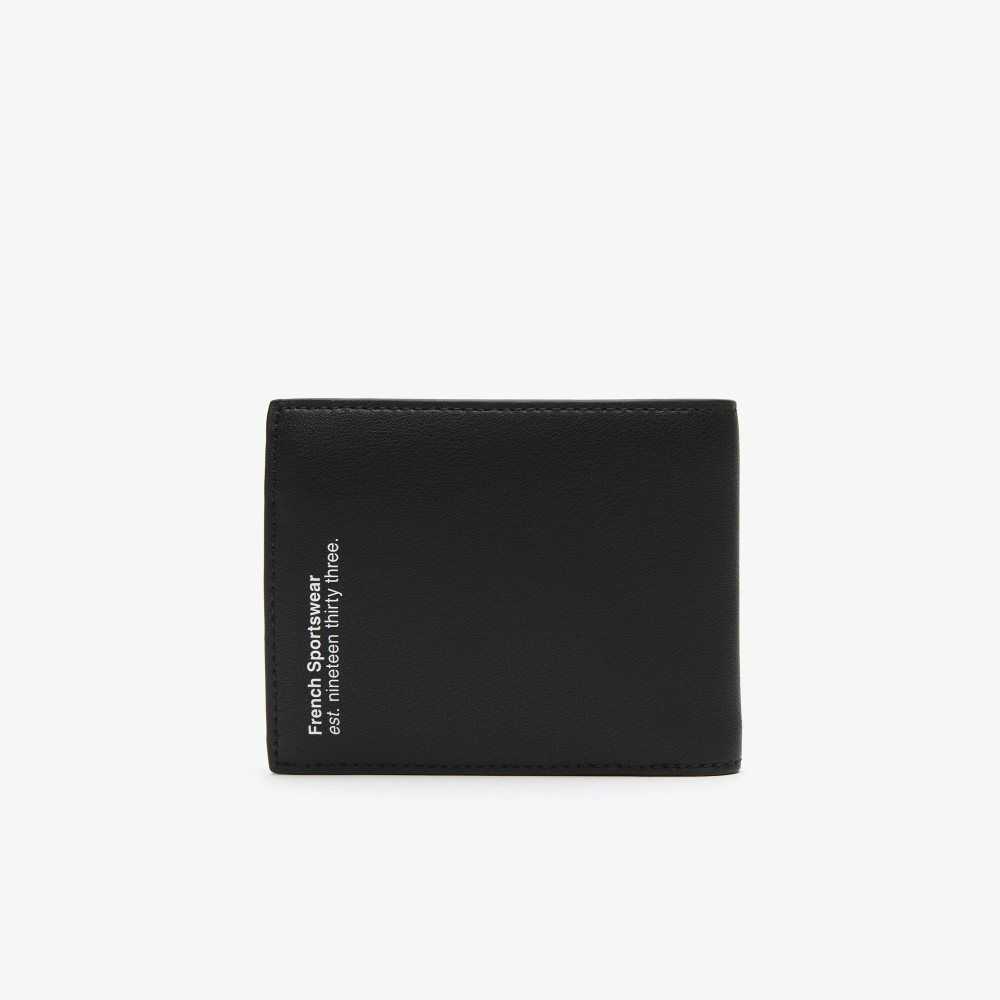 Lacoste Contrast Print Wallet Black | AXEQ-36157