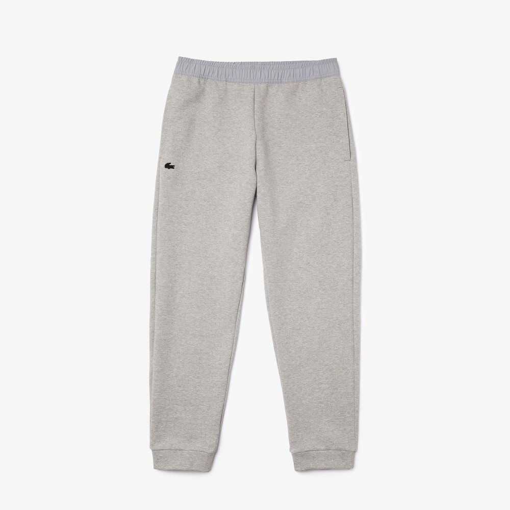 Lacoste Cotton-Blend Trackpants Grey Chine / Light Grey | RZMG-35187