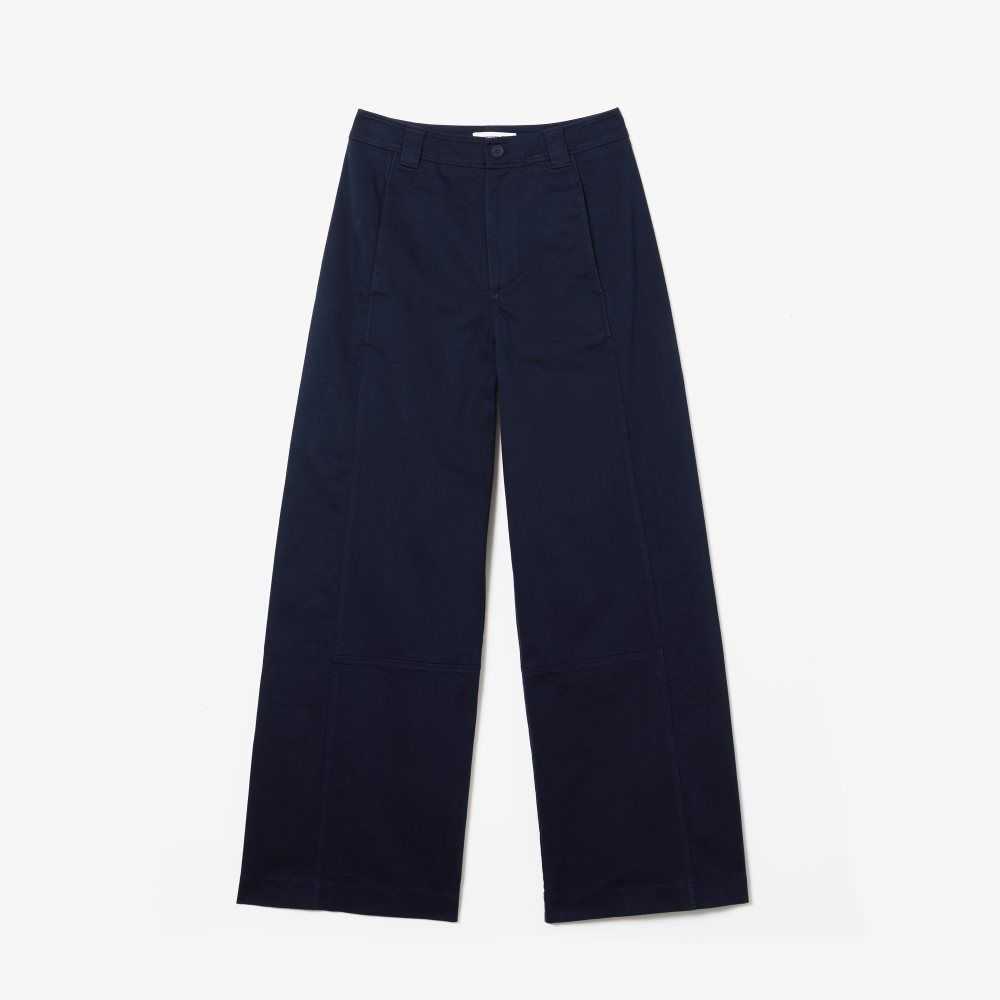 Lacoste Cotton Gabardine Pants Navy Blue | VDEG-24019