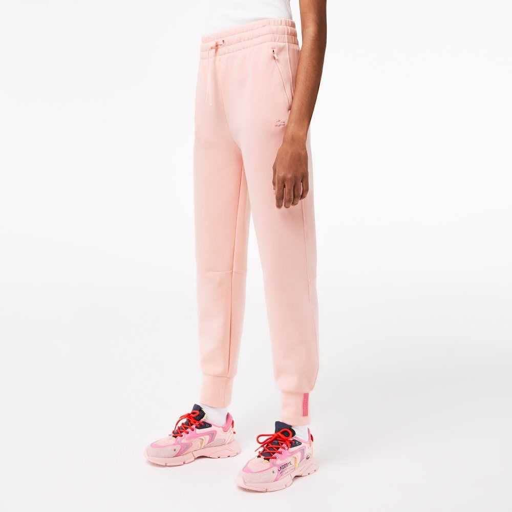 Lacoste Cotton Jersey Trackpants Pink | HTOB-85126