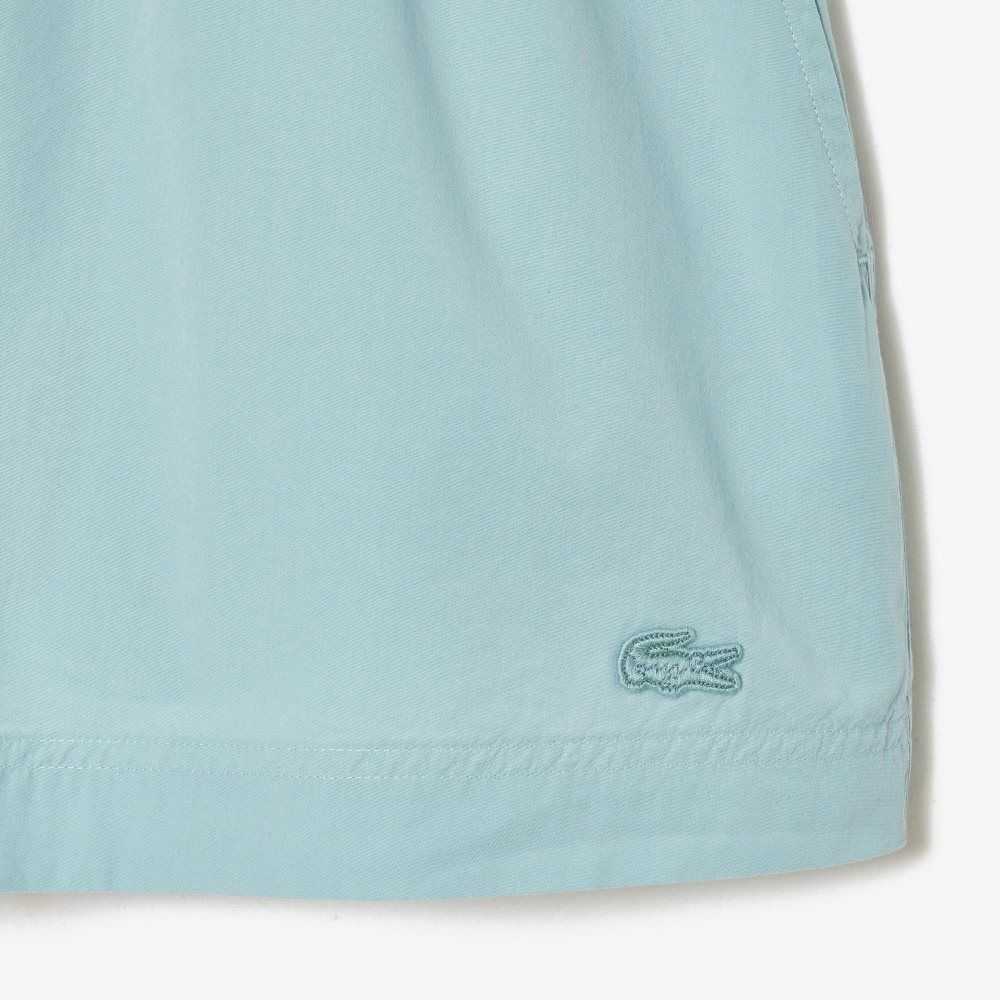 Lacoste Cotton Poplin Shorts Blue | JQMK-06714