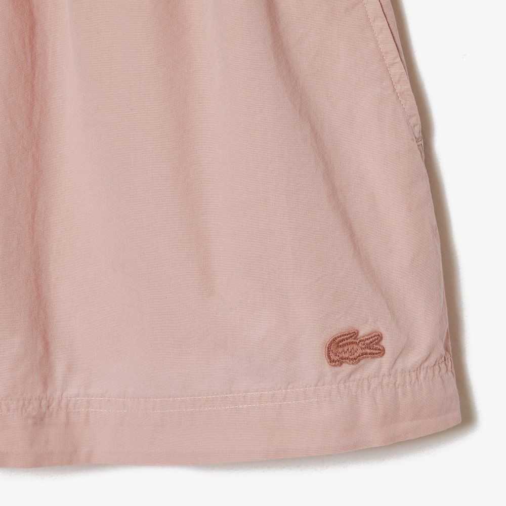 Lacoste Cotton Poplin Shorts Pink | XCIJ-69102