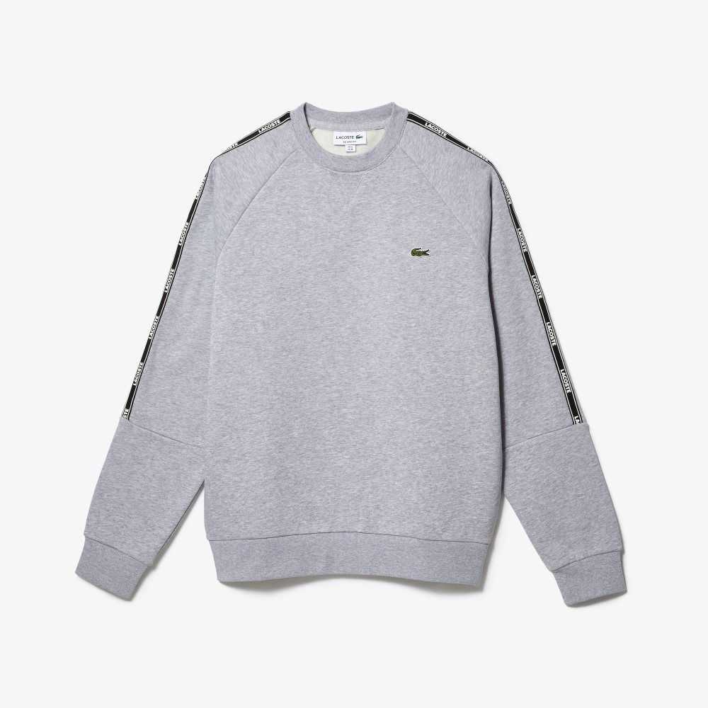 Lacoste Cotton Sweatshirt Grey Chine | DYTS-35094
