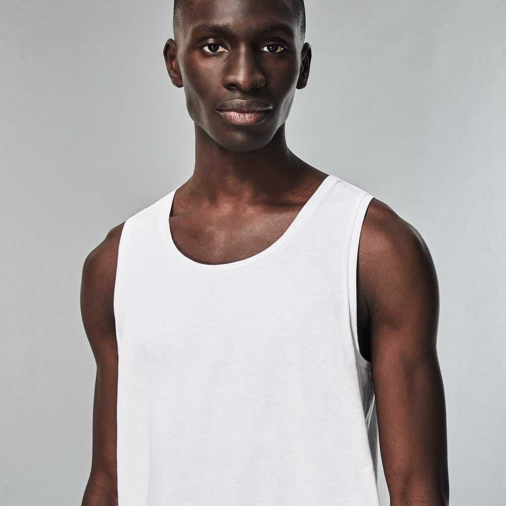 Lacoste Cotton Tank Top 3-Pack White | FAPG-09475