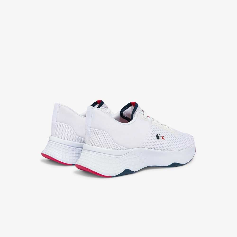 Lacoste Court-Drive Textured Sneakers Wht/Nvy/Red | XOVG-93147