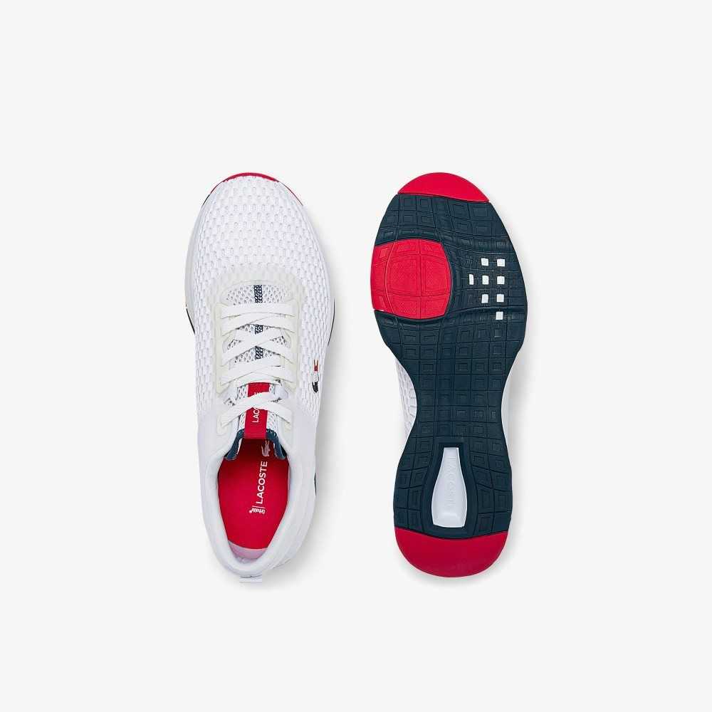 Lacoste Court-Drive Textured Sneakers Wht/Nvy/Red | XOVG-93147