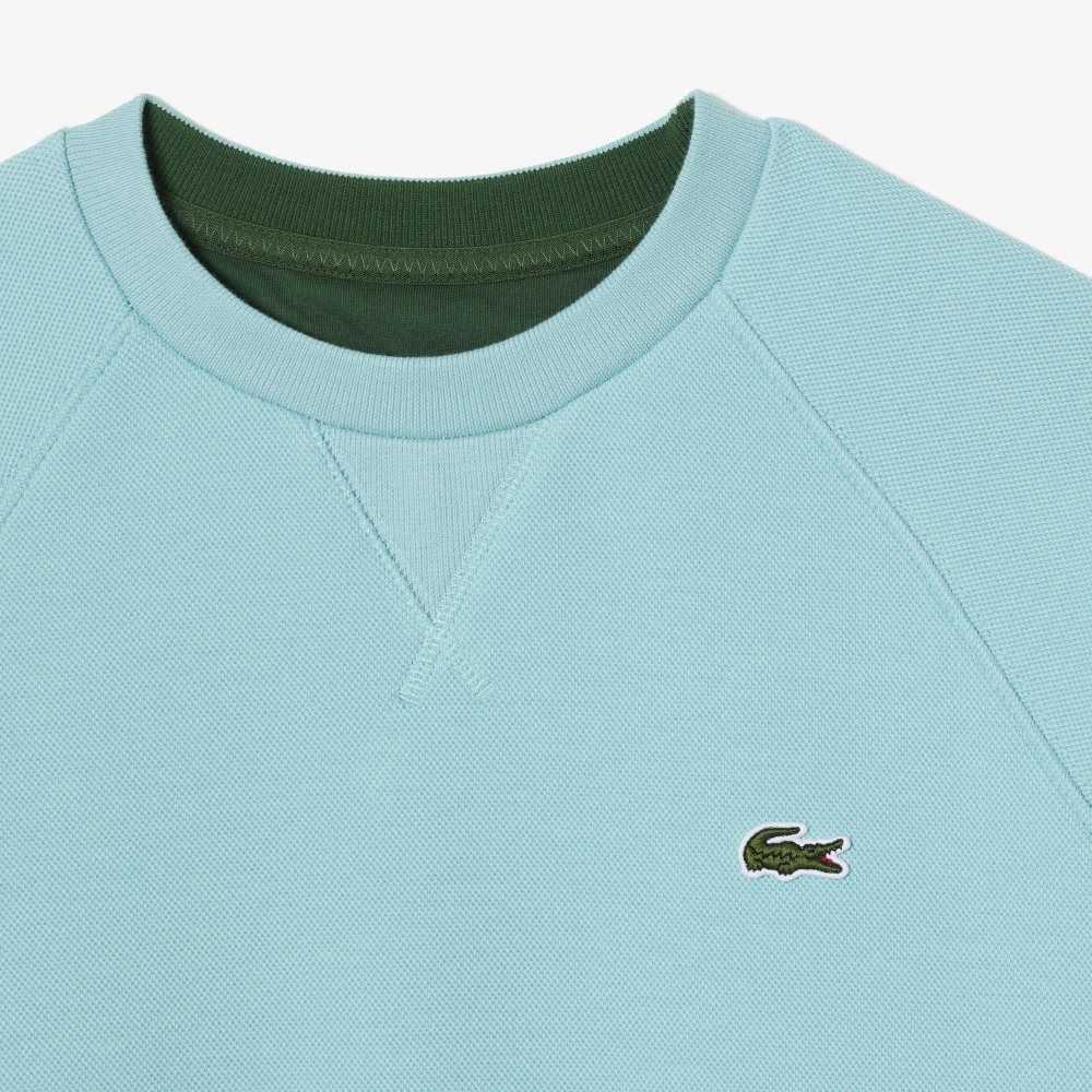 Lacoste Crew Neck Cotton Blend Sweatshirt Mint | MDHE-63850