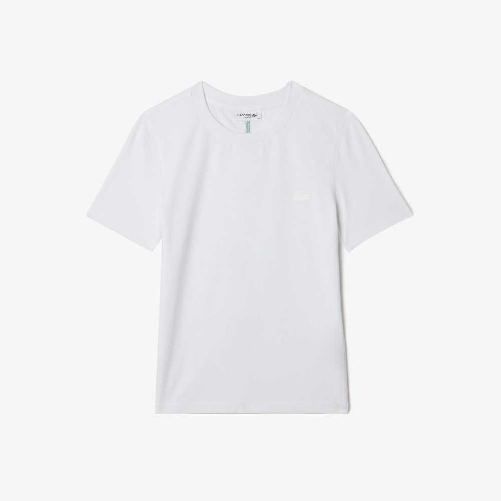 Lacoste Crew Neck Cotton Blend T-Shirt White | PZXF-61985