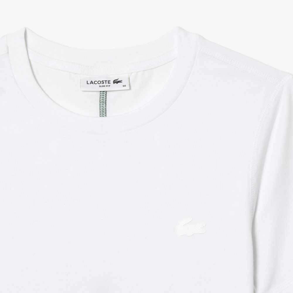 Lacoste Crew Neck Cotton Blend T-Shirt White | PZXF-61985