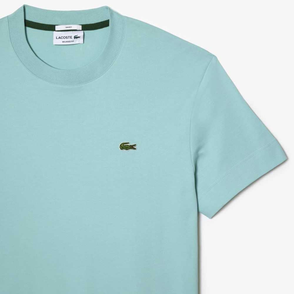 Lacoste Crew Neck Organic Cotton T-Shirt Mint | JHQV-91425