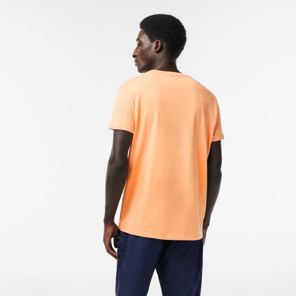 Lacoste Crew Neck Pima Cotton Jersey T-Shirt Light Orange | PRFT-27068