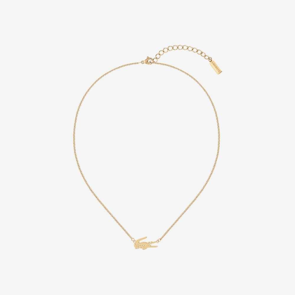 Lacoste Crocodile Necklace Rose Gold | RODC-27534