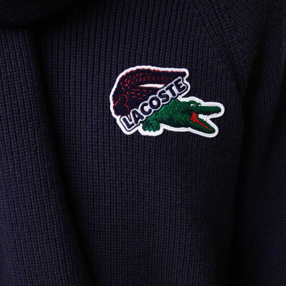 Lacoste Crocodile Sweater Navy Blue | ESZC-39875