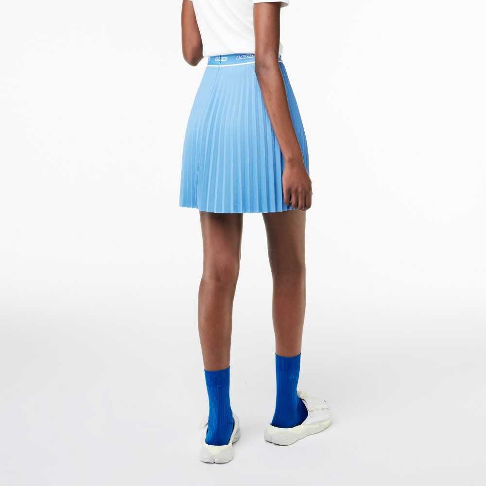 Lacoste Elasticized Waist Pleated Skirt Blue | DRLZ-52683