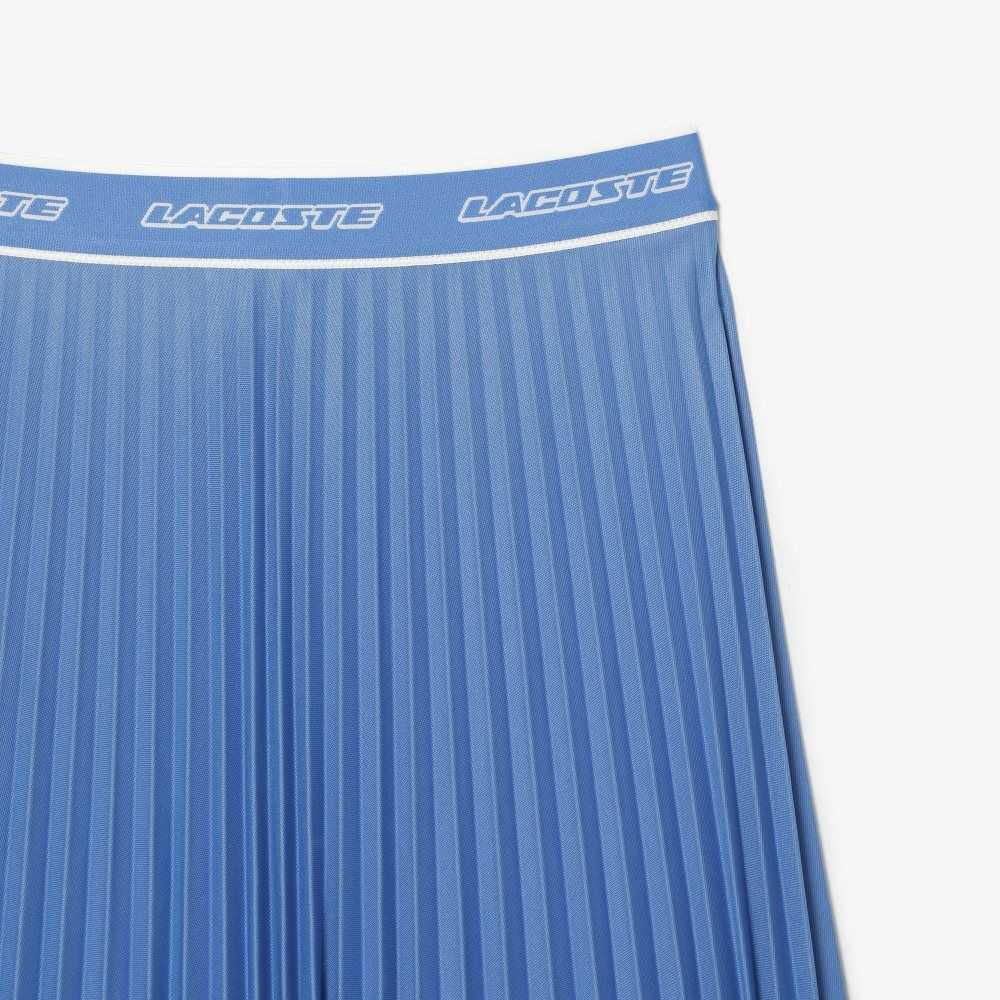 Lacoste Elasticized Waist Pleated Skirt Blue | DRLZ-52683