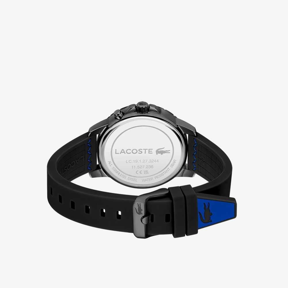 Lacoste Endurance Multifunctional Black Silicone Watch Black | MUQA-93245