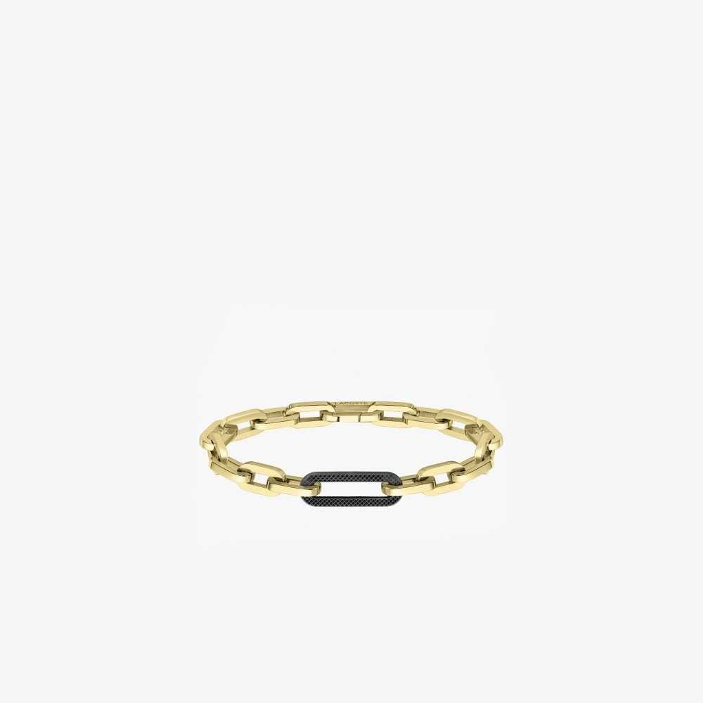 Lacoste Ensemble Bracelet Yellow Gold And Black | UWHY-82531