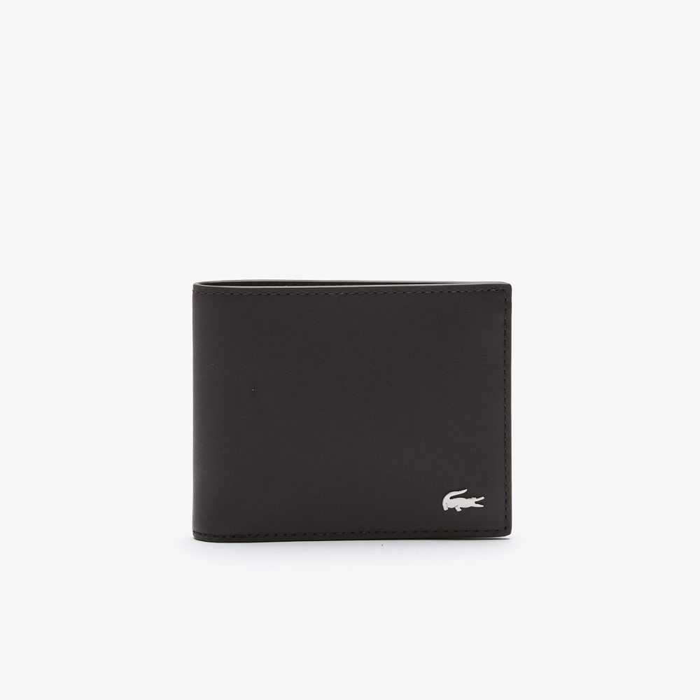 Lacoste Fitzgerald Leather Six Card Wallet Dark Brown | QVZT-82190