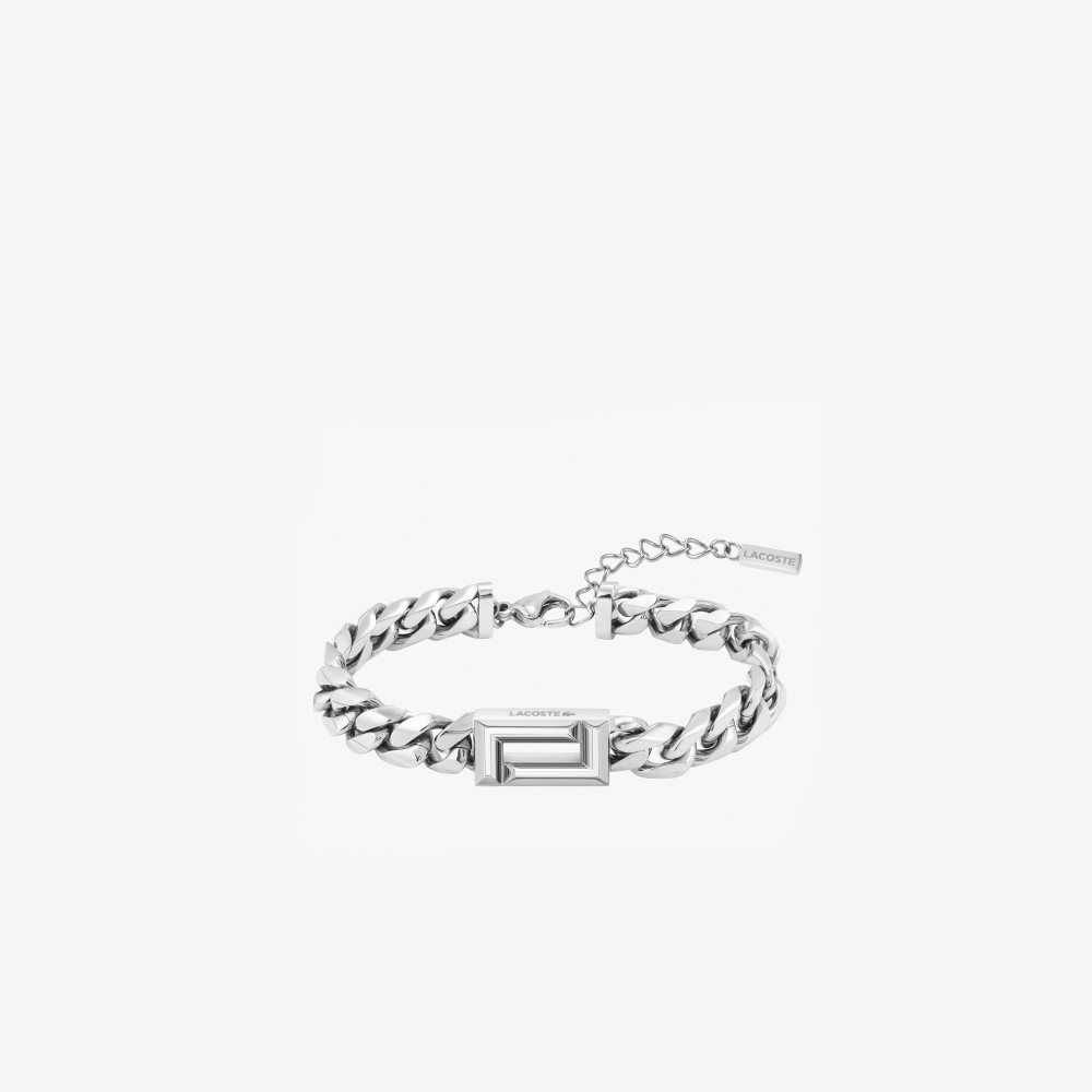 Lacoste Fundament Bracelet Silver | AETU-13864