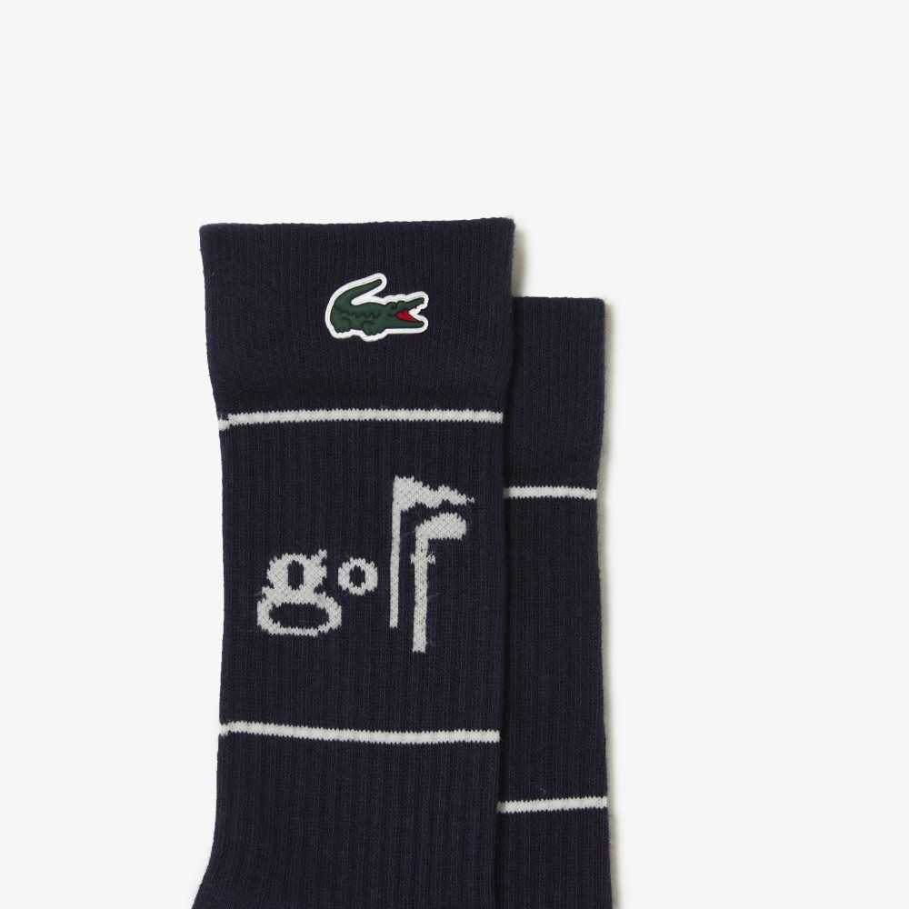 Lacoste Golf Lettering Socks Hhw | XBLA-70546