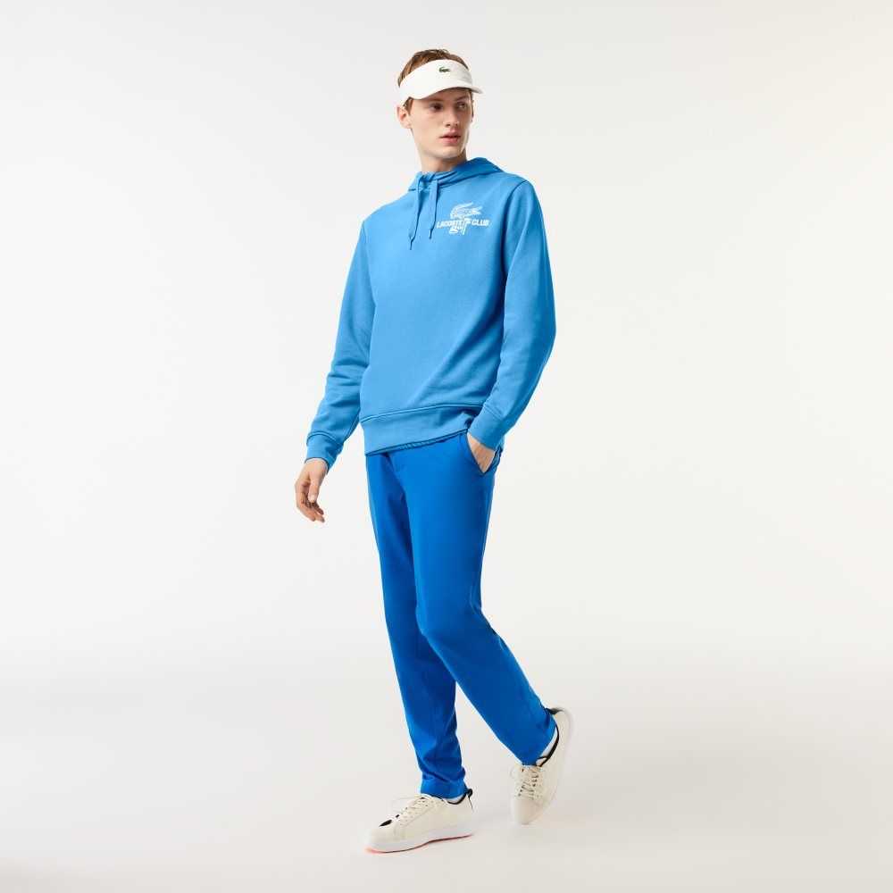 Lacoste Golf Relaxed Fit Hoodie Blue | VJWZ-86197