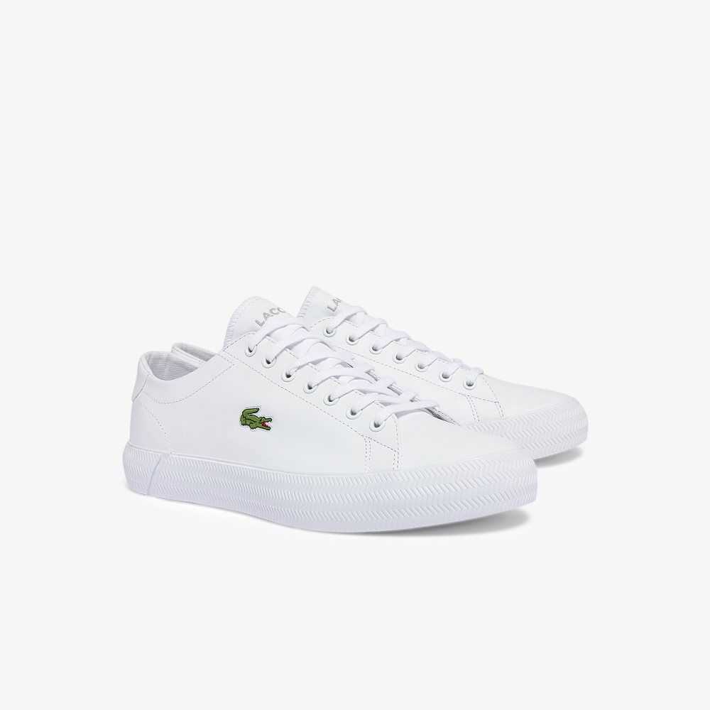 Lacoste Gripshot Leather Sneakers White/White | OBYI-54179