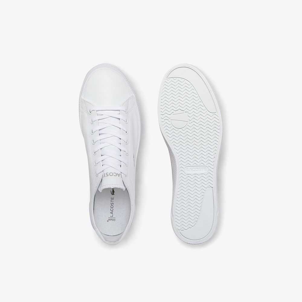 Lacoste Gripshot Leather Sneakers White/White | OBYI-54179