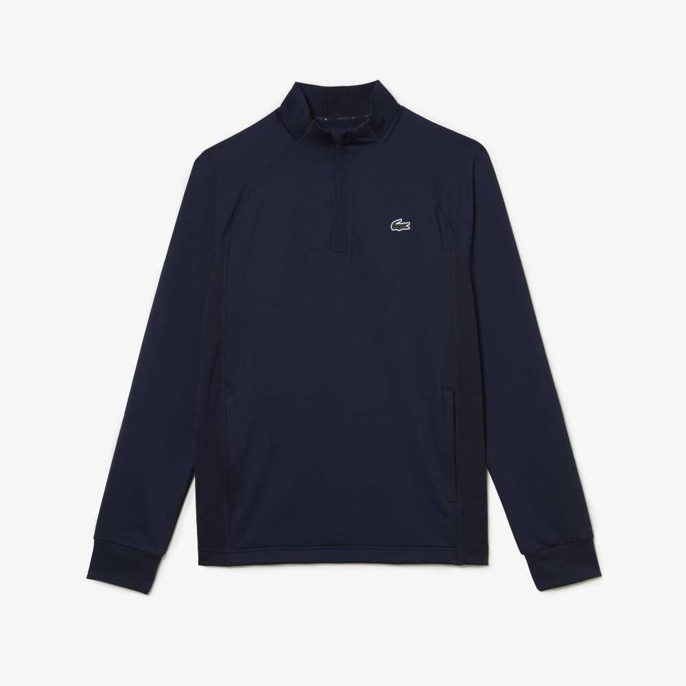 Lacoste Half Zip Golf Sweatshirt Navy Blue | DNJI-97540