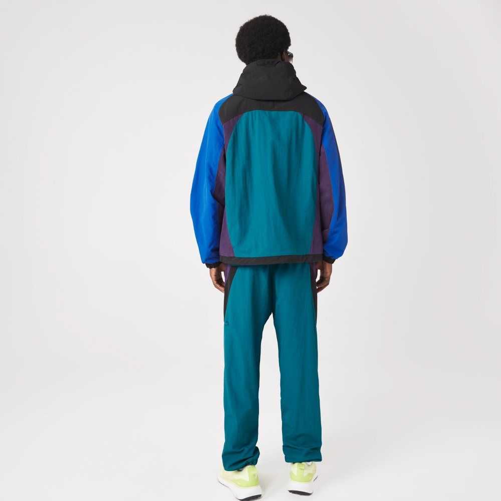 Lacoste Heritage Color-Block Nylon Jacket Green / Blue / Purple / Black | VOJB-01625