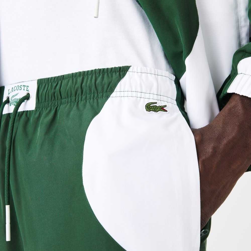 Lacoste Heritage Graphic Track Pants Green / White | BPWM-40276