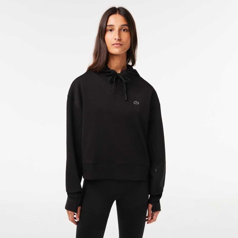 Lacoste Hooded Sweatshirt Black | ZAEF-31405