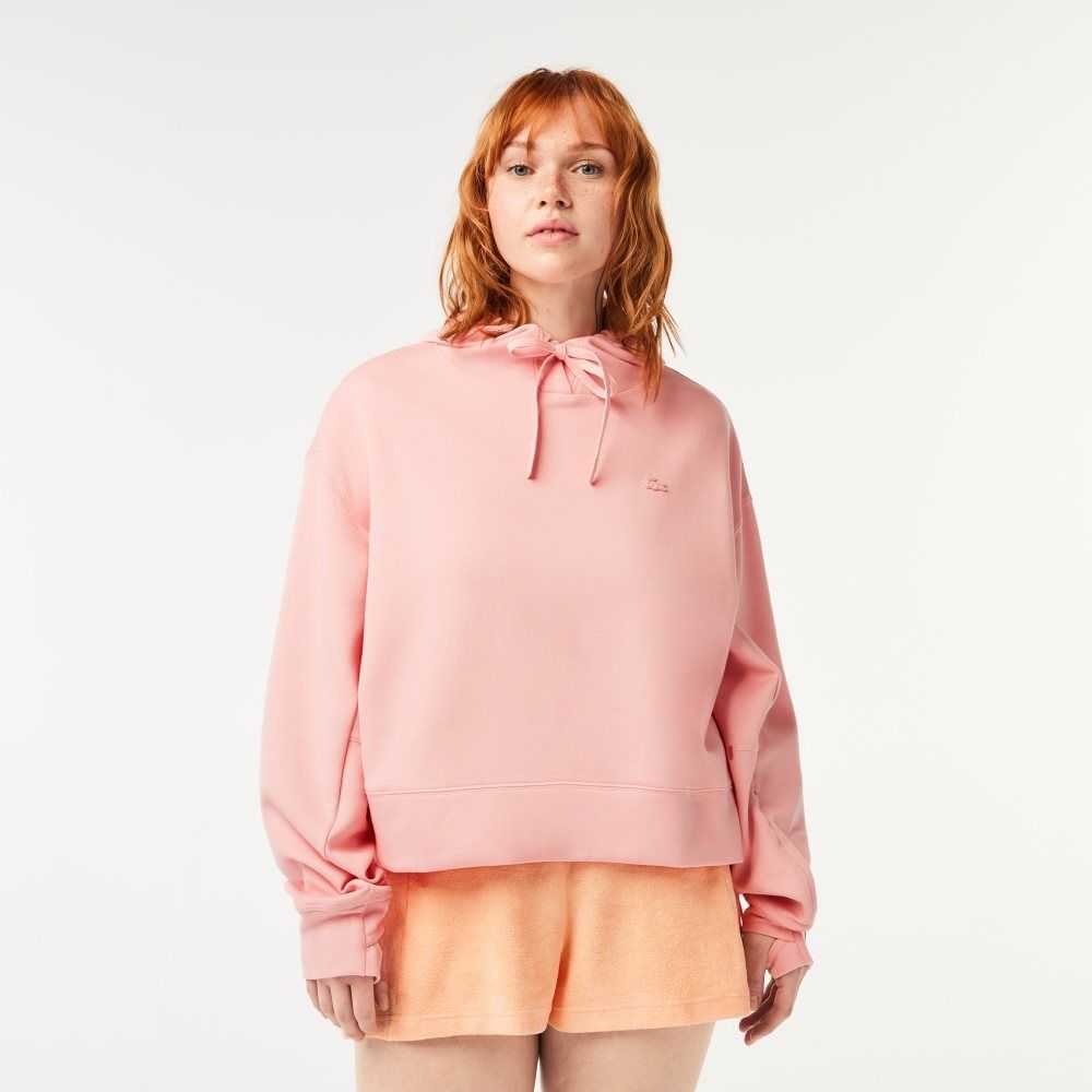 Lacoste Hooded Sweatshirt Pink | CMFQ-92083