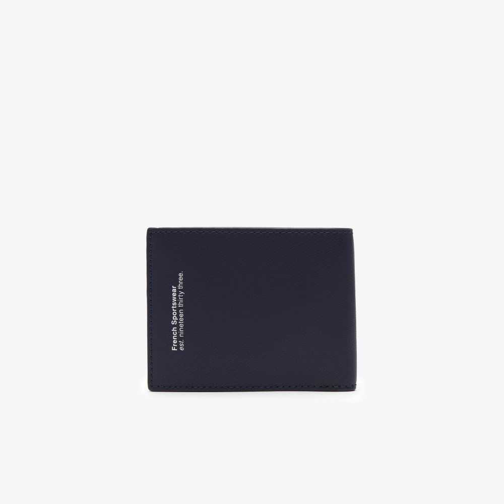 Lacoste Interior Card Slot Foldable Wallet Peacoat | IASZ-85371