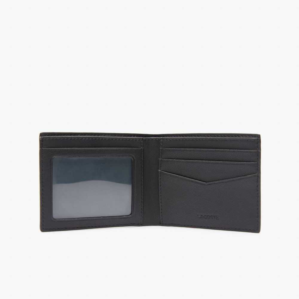 Lacoste Interior Card Slot Foldable Wallet Black | PXYT-28194