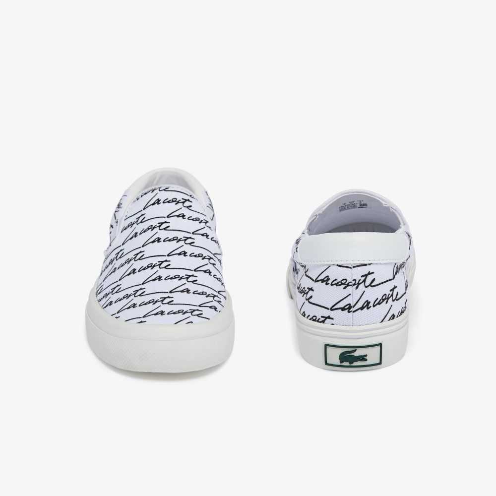 Lacoste Jump Serve Canvas Printed Slip-On Wht/Off Wht | ZGPY-64953