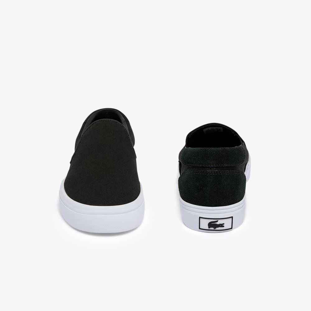 Lacoste Jump Serve Canvas Slip-On Black/White | HEGP-90231