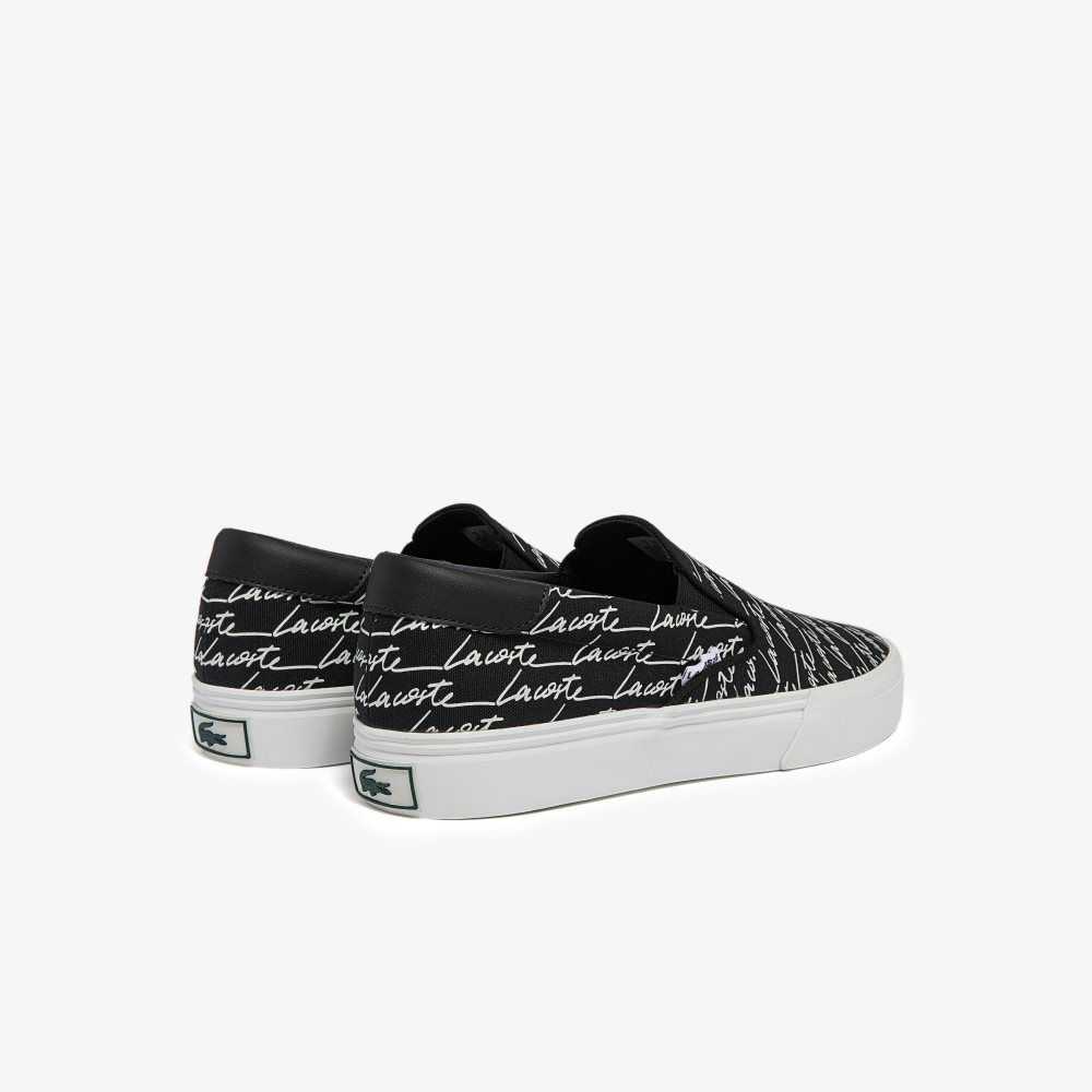 Lacoste Jump Serve Canvas Slip-On Black/White | JSHL-25179