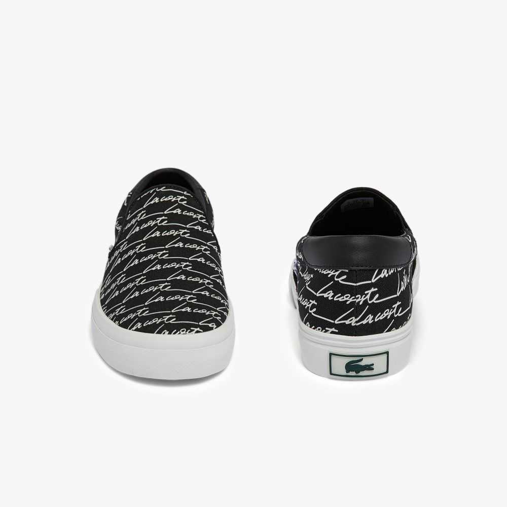 Lacoste Jump Serve Canvas Slip-On Black/White | JSHL-25179