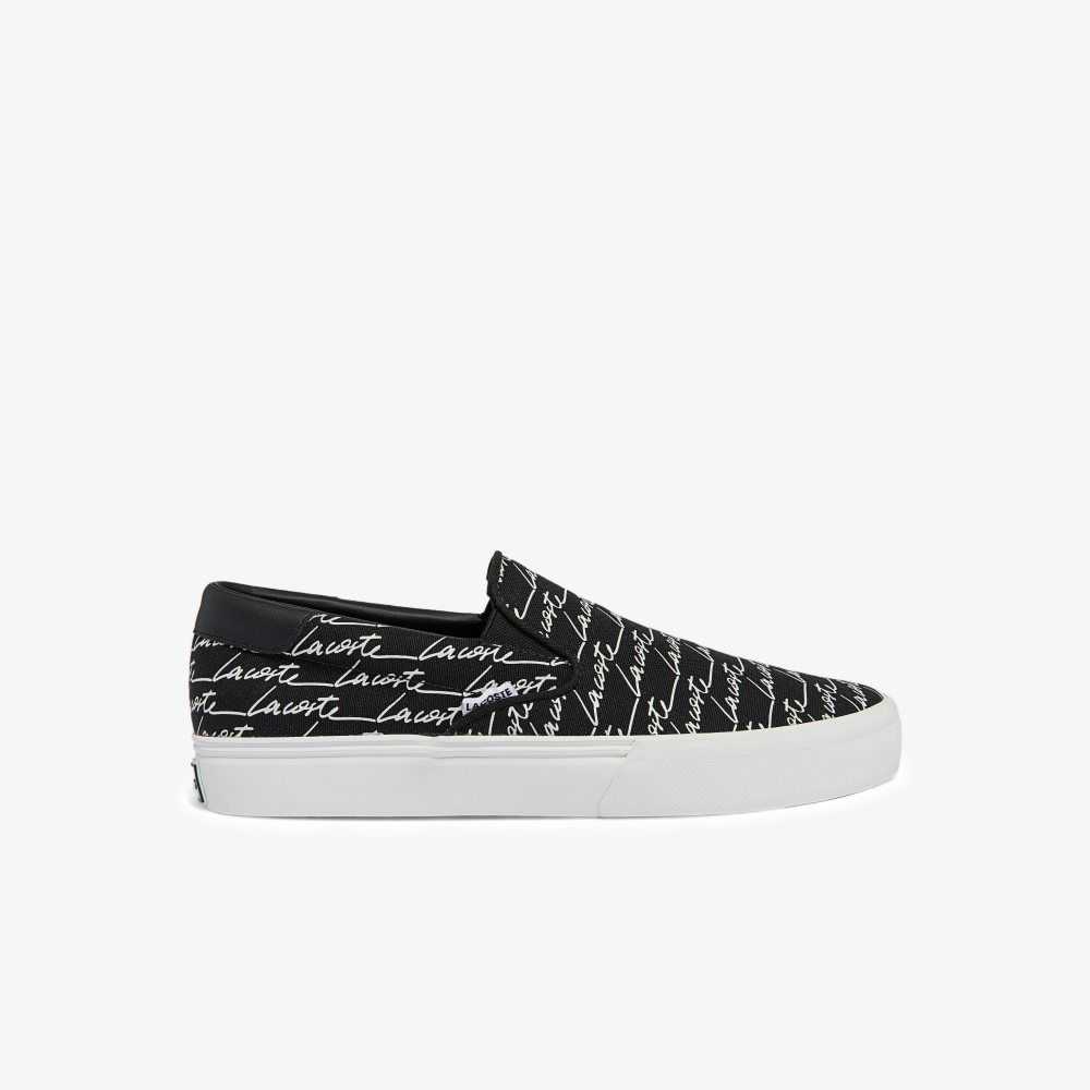 Lacoste Jump Serve Canvas Slip-On Black/White | JSHL-25179