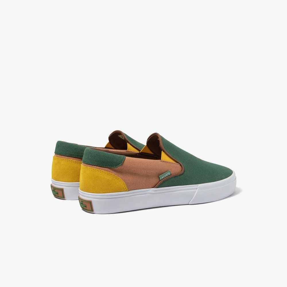 Lacoste Jump Serve Colorblock Slip-On Grn/Tan | JSCM-32809