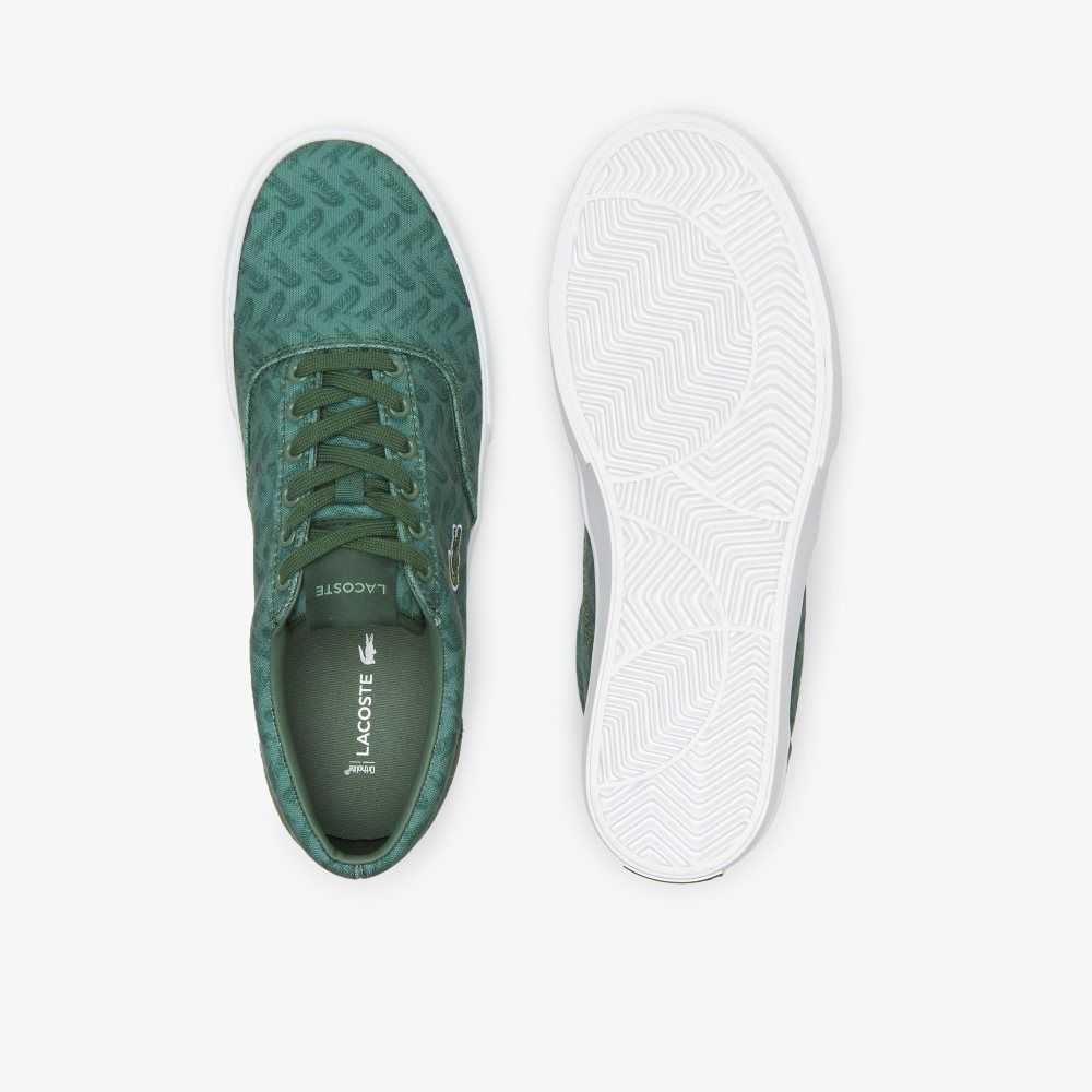 Lacoste Jump Serve Lace Tonal Sneakers Grn/Grn | QGCZ-69154