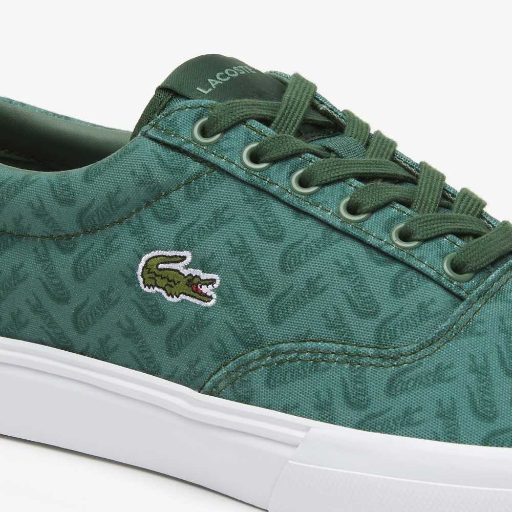 Lacoste Jump Serve Lace Tonal Sneakers Grn/Grn | QGCZ-69154