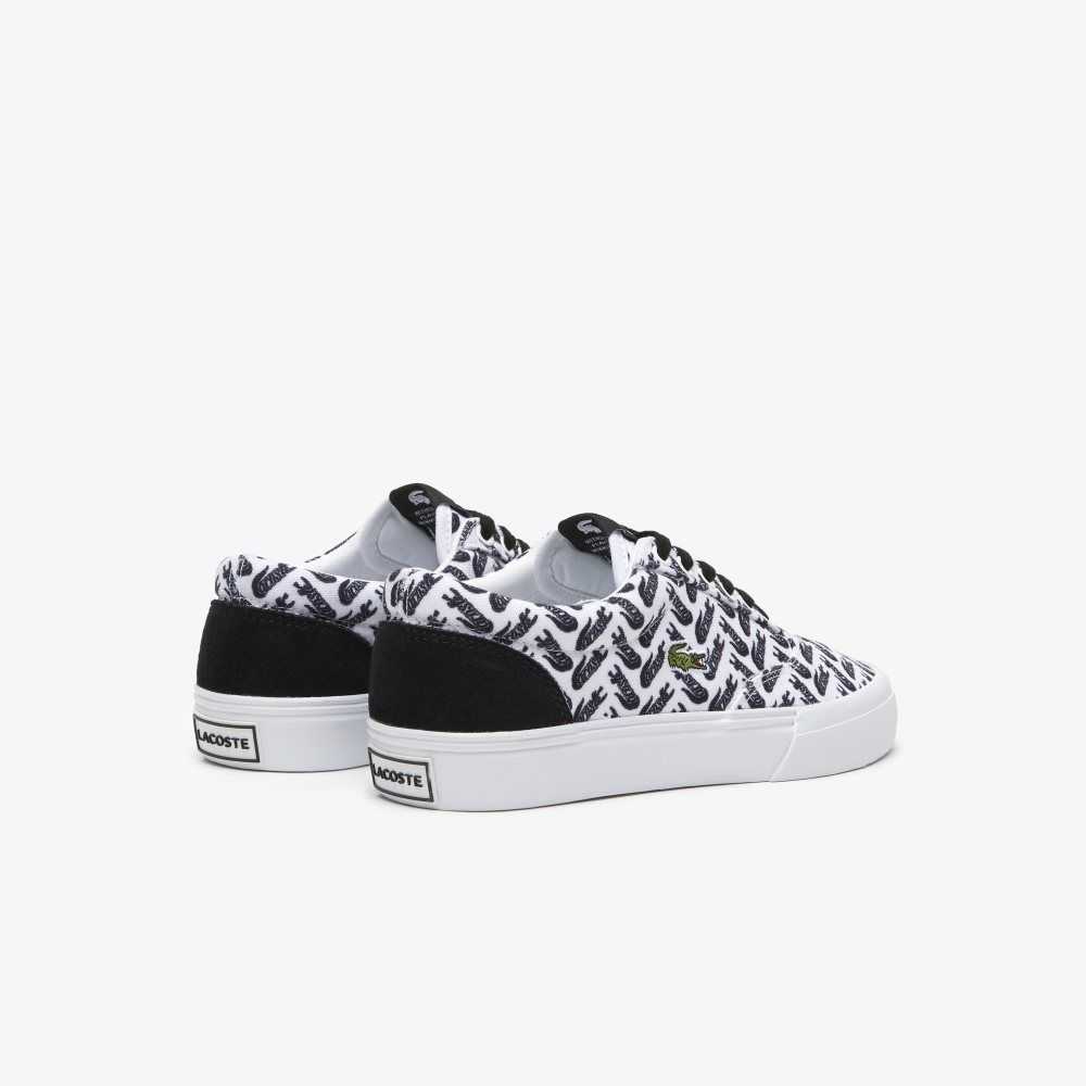 Lacoste Jump Serve Lace Tonal Sneakers White/Black | SOQP-98032