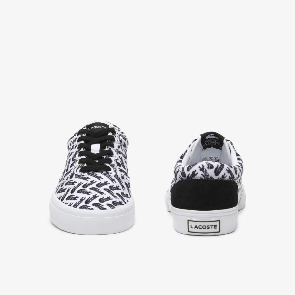 Lacoste Jump Serve Lace Tonal Sneakers White/Black | SOQP-98032