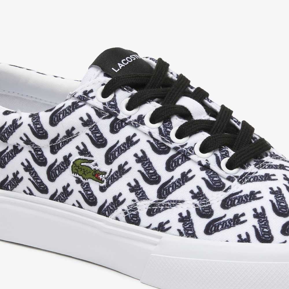 Lacoste Jump Serve Lace Tonal Sneakers White/Black | SOQP-98032