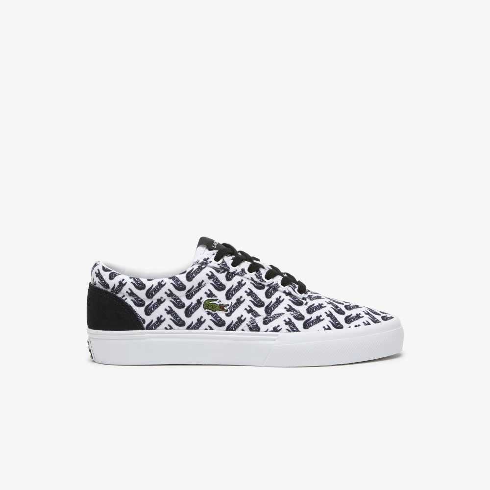 Lacoste Jump Serve Lace Tonal Sneakers White/Black | SOQP-98032