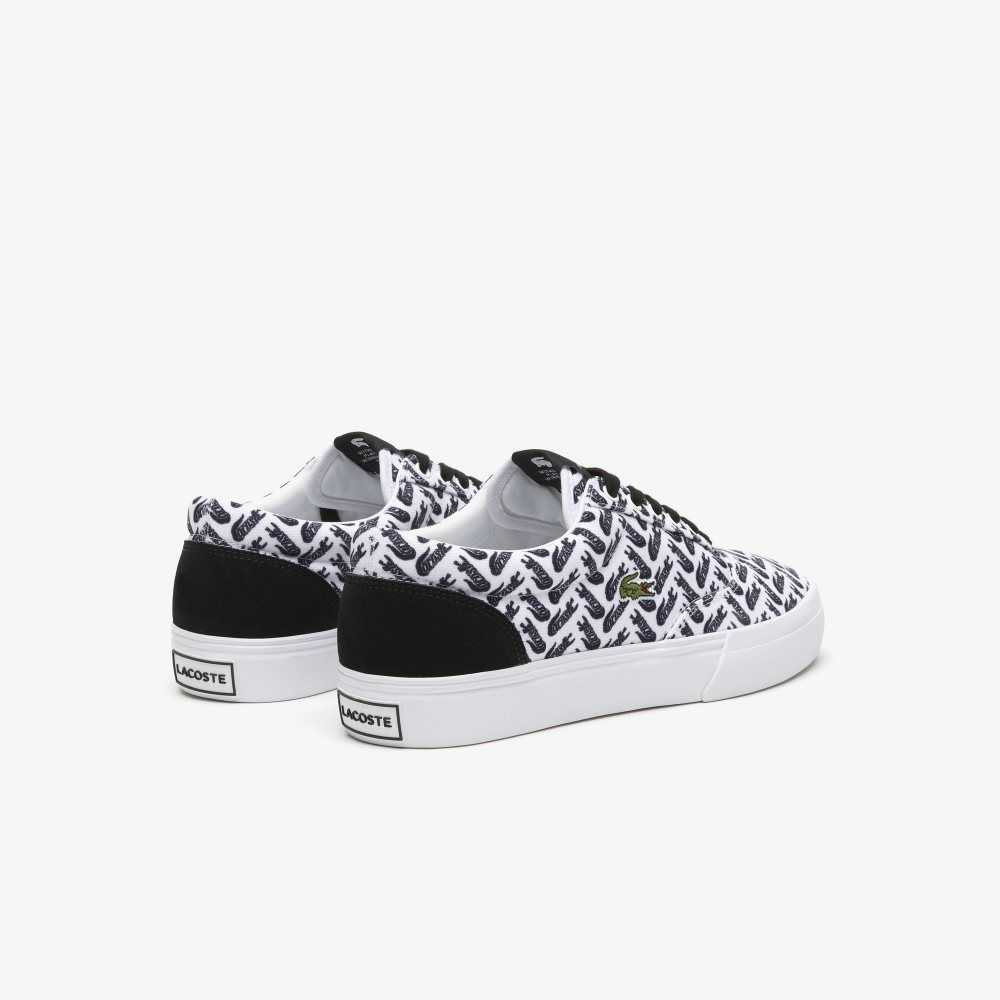 Lacoste Jump Serve Lace Tonal Sneakers White/Black | TYWZ-41629