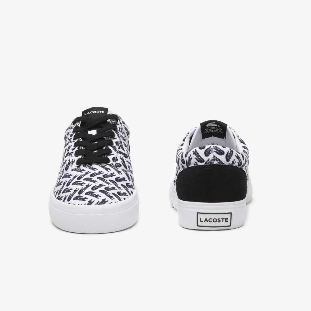 Lacoste Jump Serve Lace Tonal Sneakers White/Black | TYWZ-41629