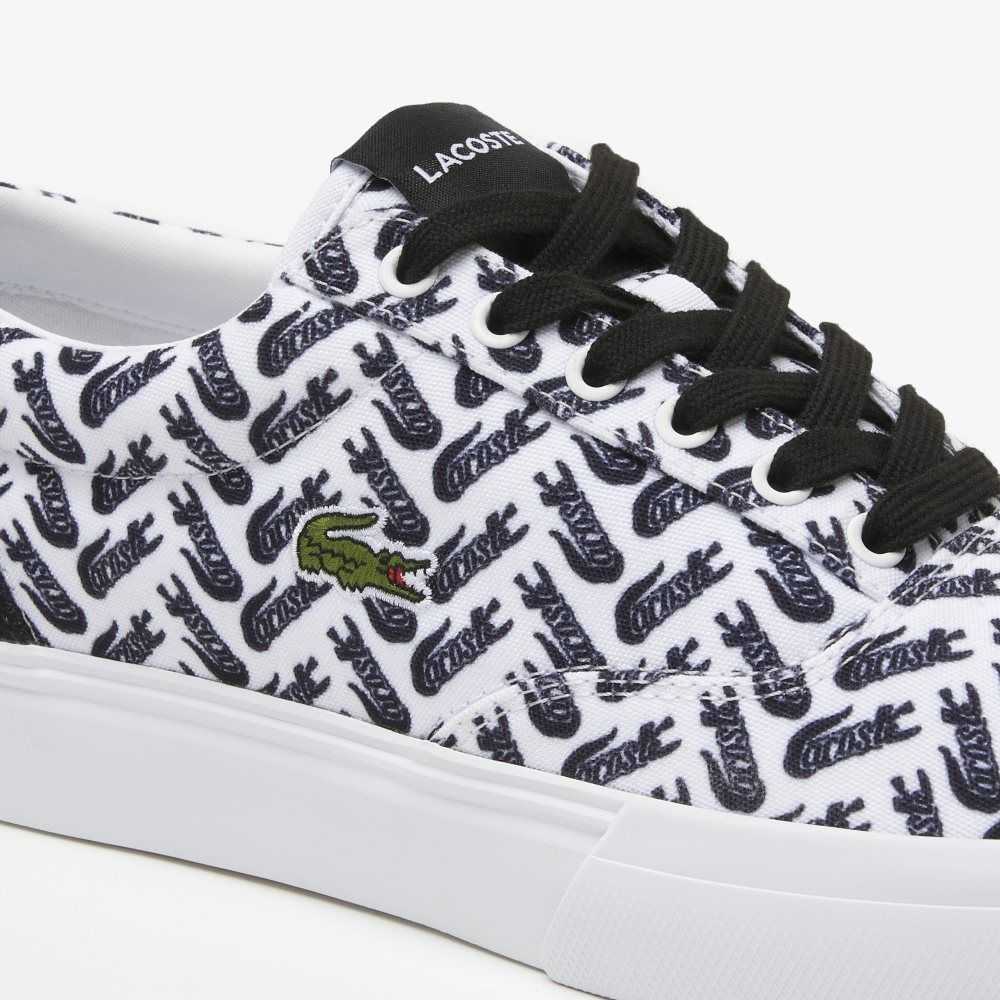 Lacoste Jump Serve Lace Tonal Sneakers White/Black | TYWZ-41629